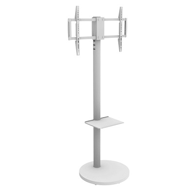 מעמד רצפתי נייד מעוצב עם גלגלים חבויים מסתובב למסכים 32 אינץ' עד 75 אינץ' ומשקל 50 ק''ג צבע לבן אודיו ליין Audio Line AL-95 White A Portable Floor Stand Designed with Hidden Swivel Wheels For Screens up to 75 Inches and Weighing 50kg 1320-1430mm